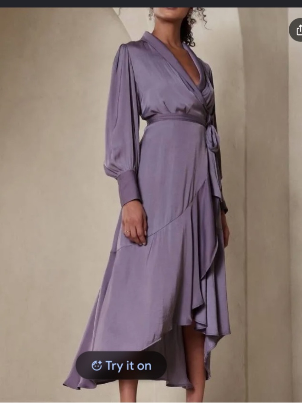 Banana Republic satin wrap dress midi never worn